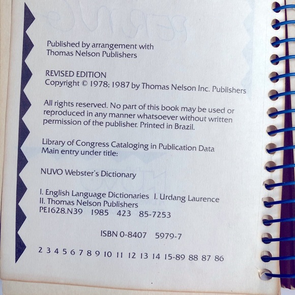 WEBSTER’S DICTIONARY Compact Spiral Pocket Version VINTAGE - Picture 6 of 13
